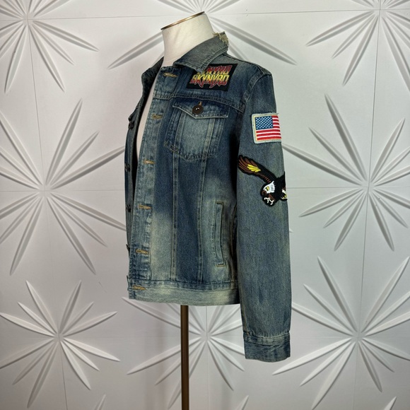 Lynyrd Skynyrd Trunk | LTD Limited Edition Distressed Denim Jacket ✨NWOT✨ - Picture 12 of 16